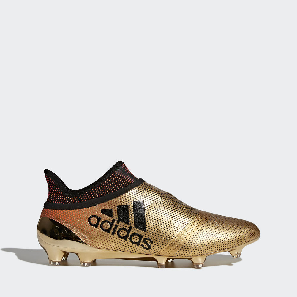 Adidas X 17+ Purespeed Firm Ground - ποδοσφαιρικα παπουτσια ανδρικα - Χρυσο Χρωμα/Μαυρα/Κοκκινα,Μέγε